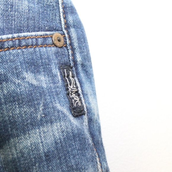 Silver Jeans Girlfriend Denim Distressed Splatter Jeans Plus Size 16 H13230 - Picture 5 of 12